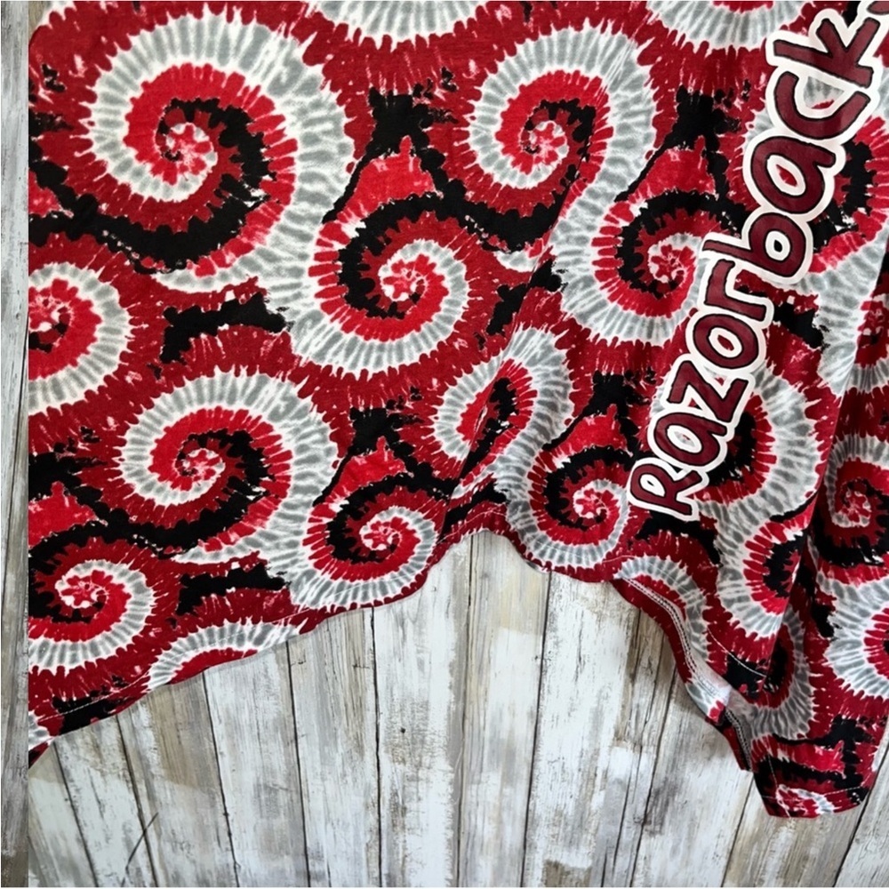 NCAA Arkansa Razorbacks Tie Dye Swirl Tank - Picture 2 of 5